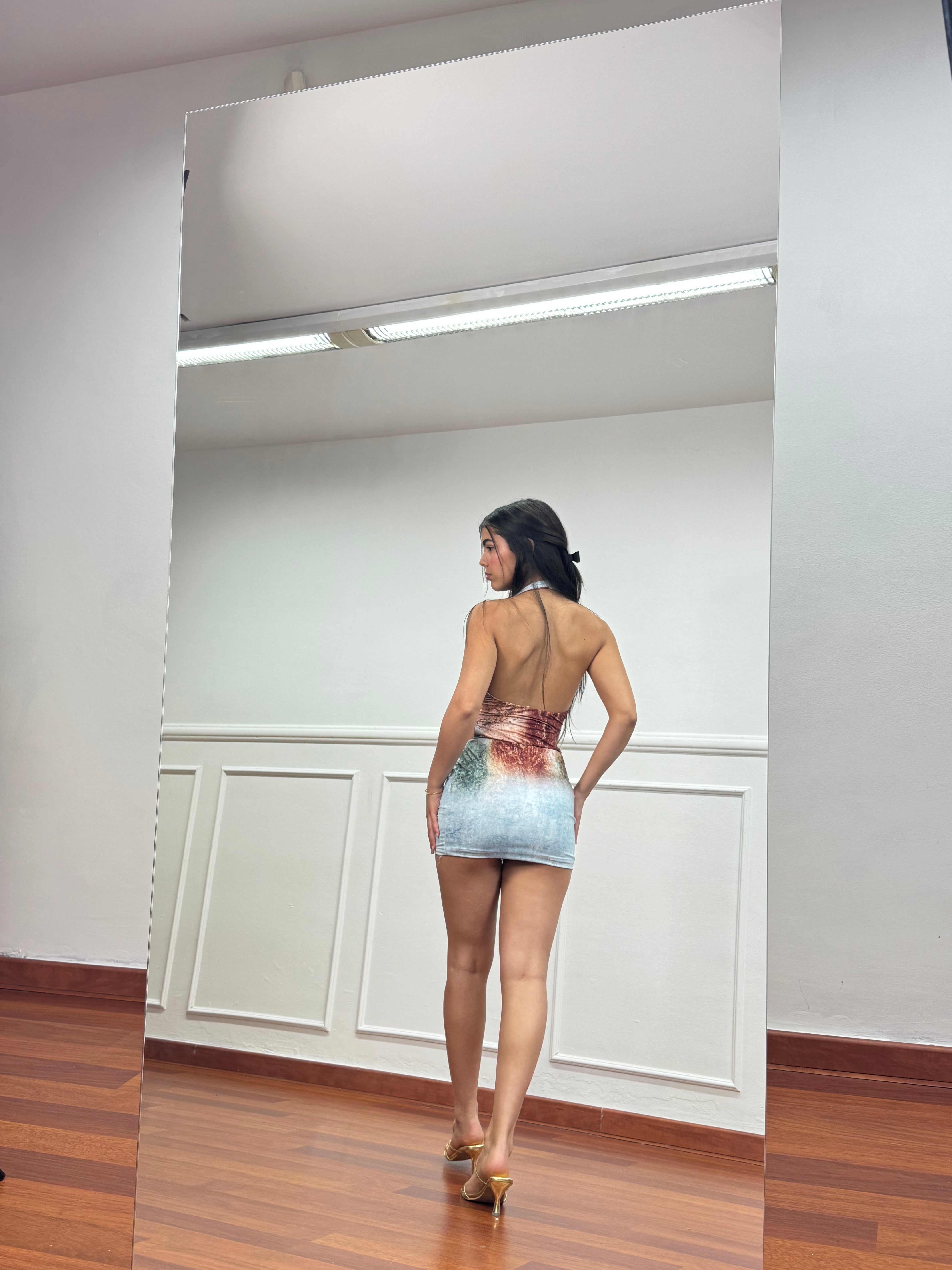Mini Dress Batterfly