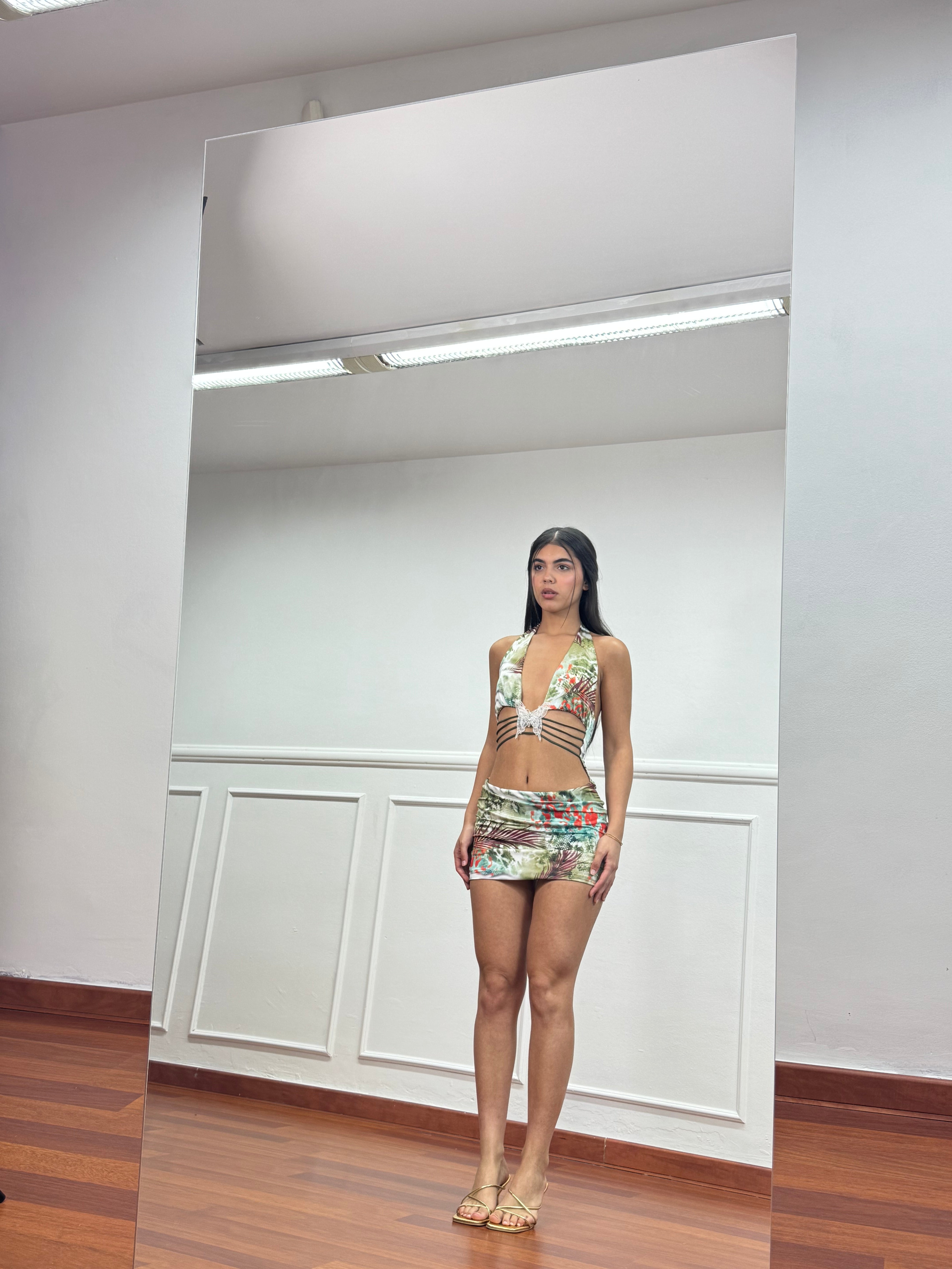 Mini Dress Batterfly
