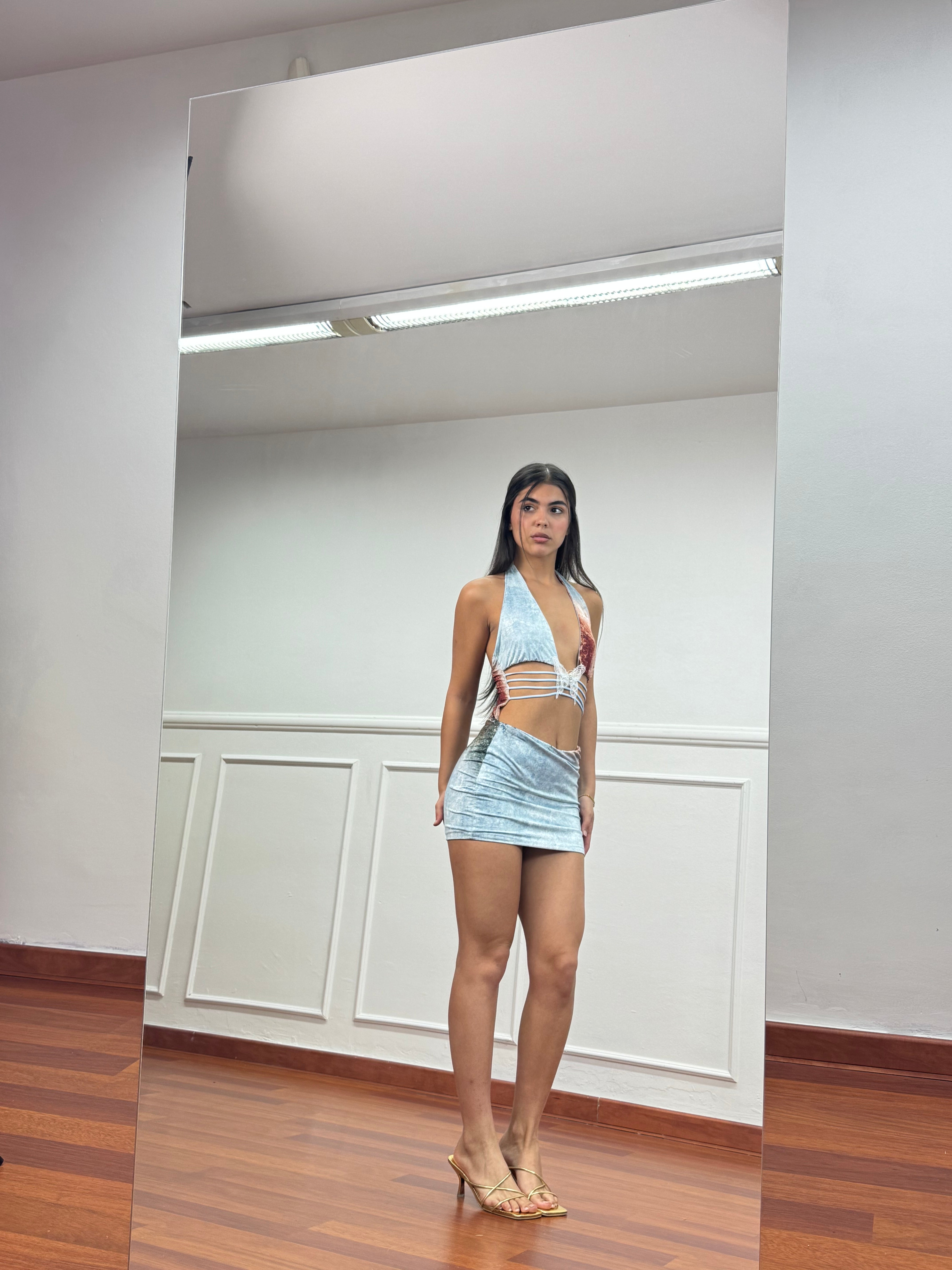 Mini Dress Batterfly